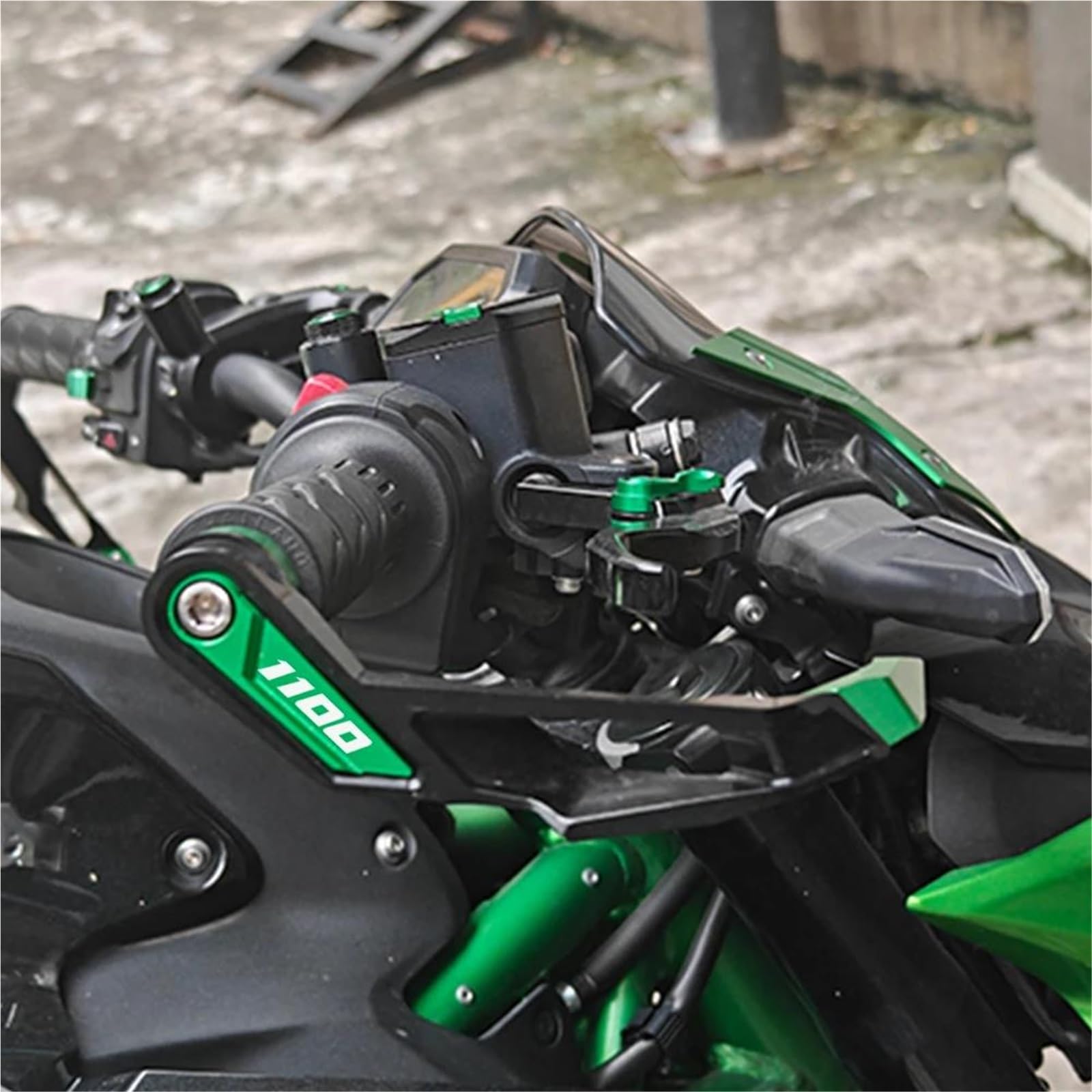 Protecteur De Guidon Moto Leviers Frein Et Embrayage pour Kawasaki Z1100 SE pour Ninja 1100sx(1100-Green1)