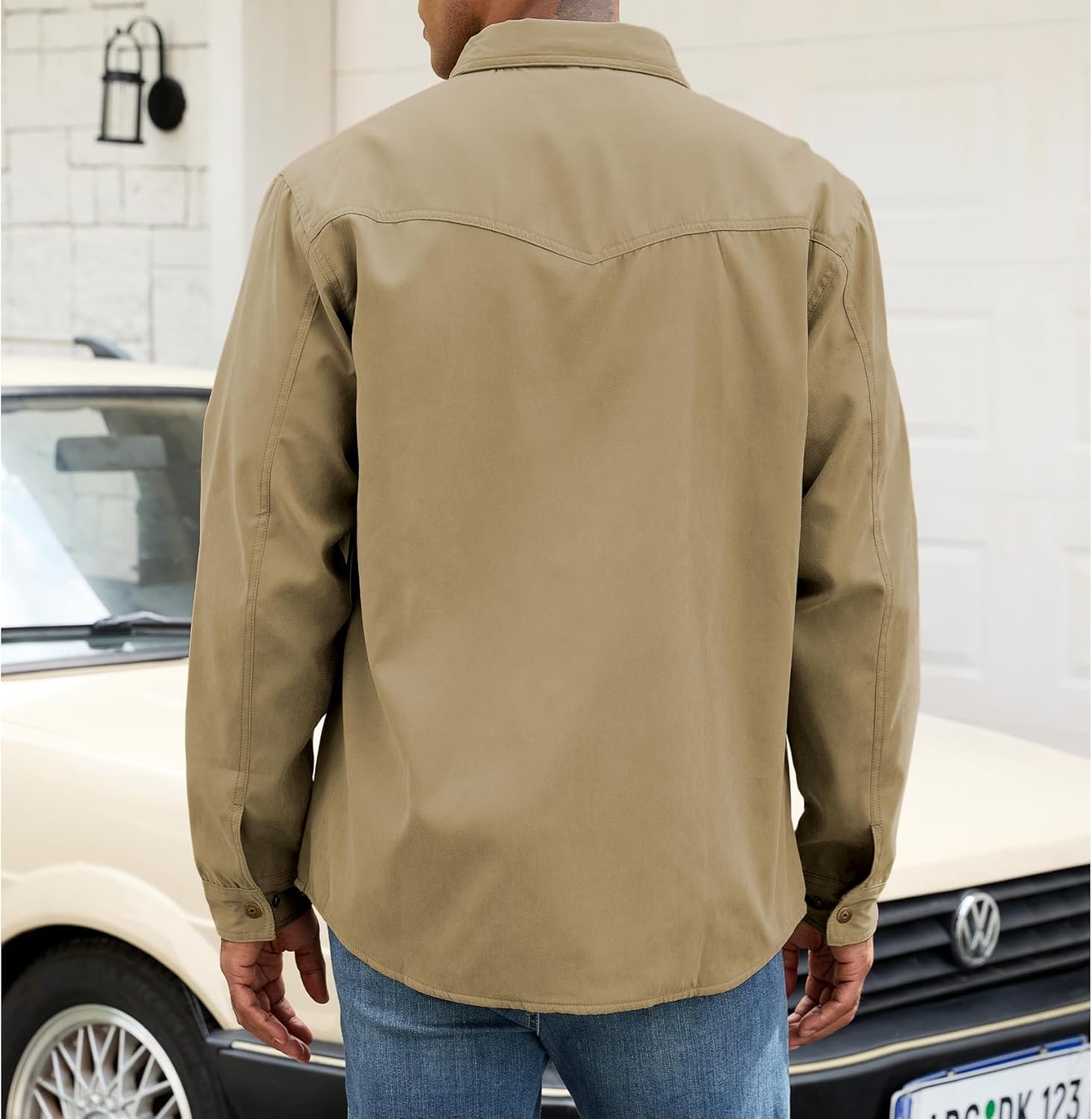 Mens Flannel Linend Shirts Jacket Lightweight Plaid Jackets Snap Button Rugged Western Winter Cowboy Shackets - Image 4