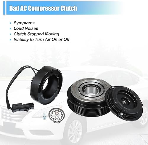 Miniatura 6 de uxcell Juego de embrague de compresor de CA para Dodge Grand Caravan 2011-2020 AC Embrague Conjunto de reparación