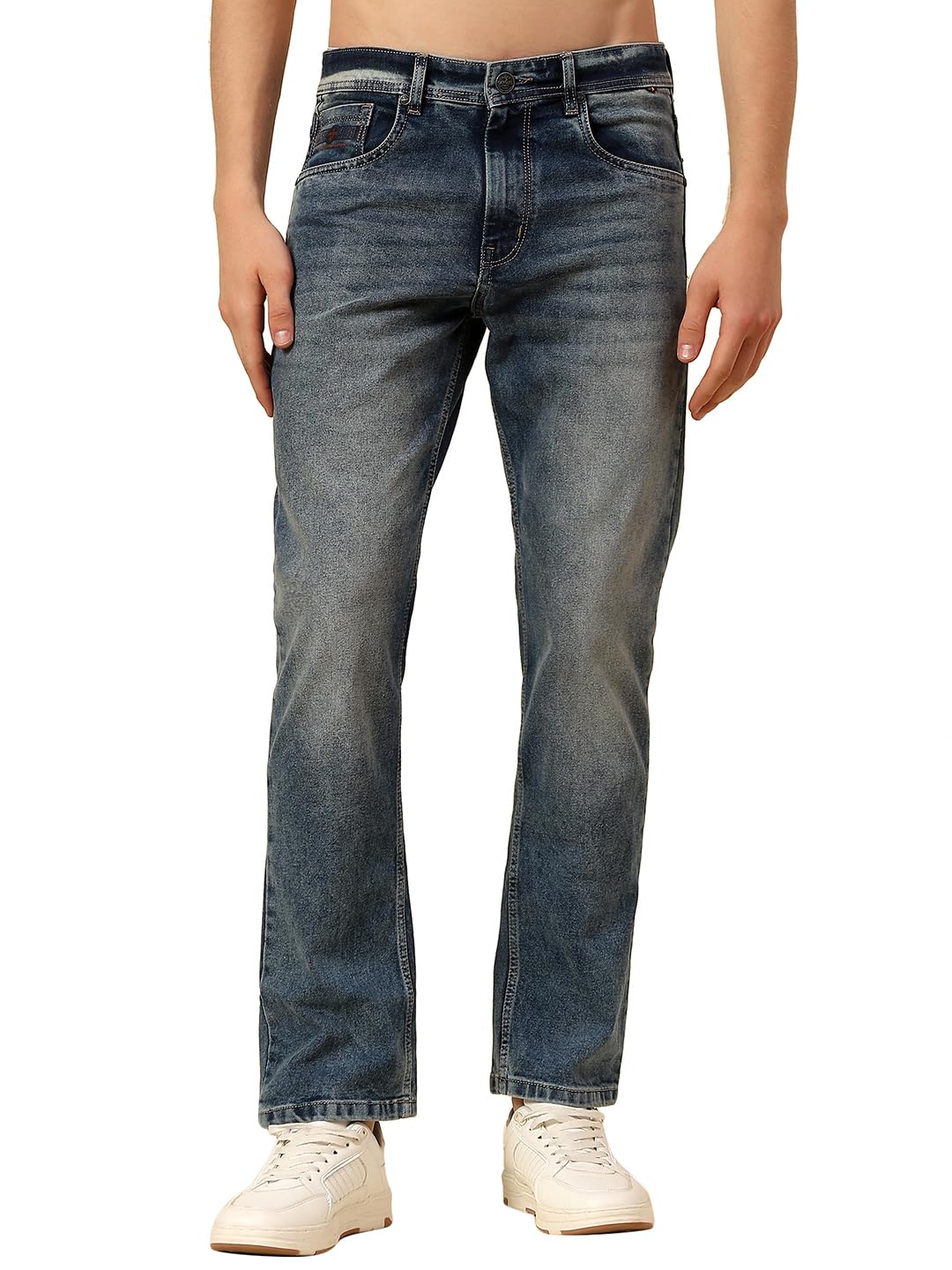 cantabil Denim Jeans for Men Straight Fit Polycotton Fabric Solid Pattern-picture-24