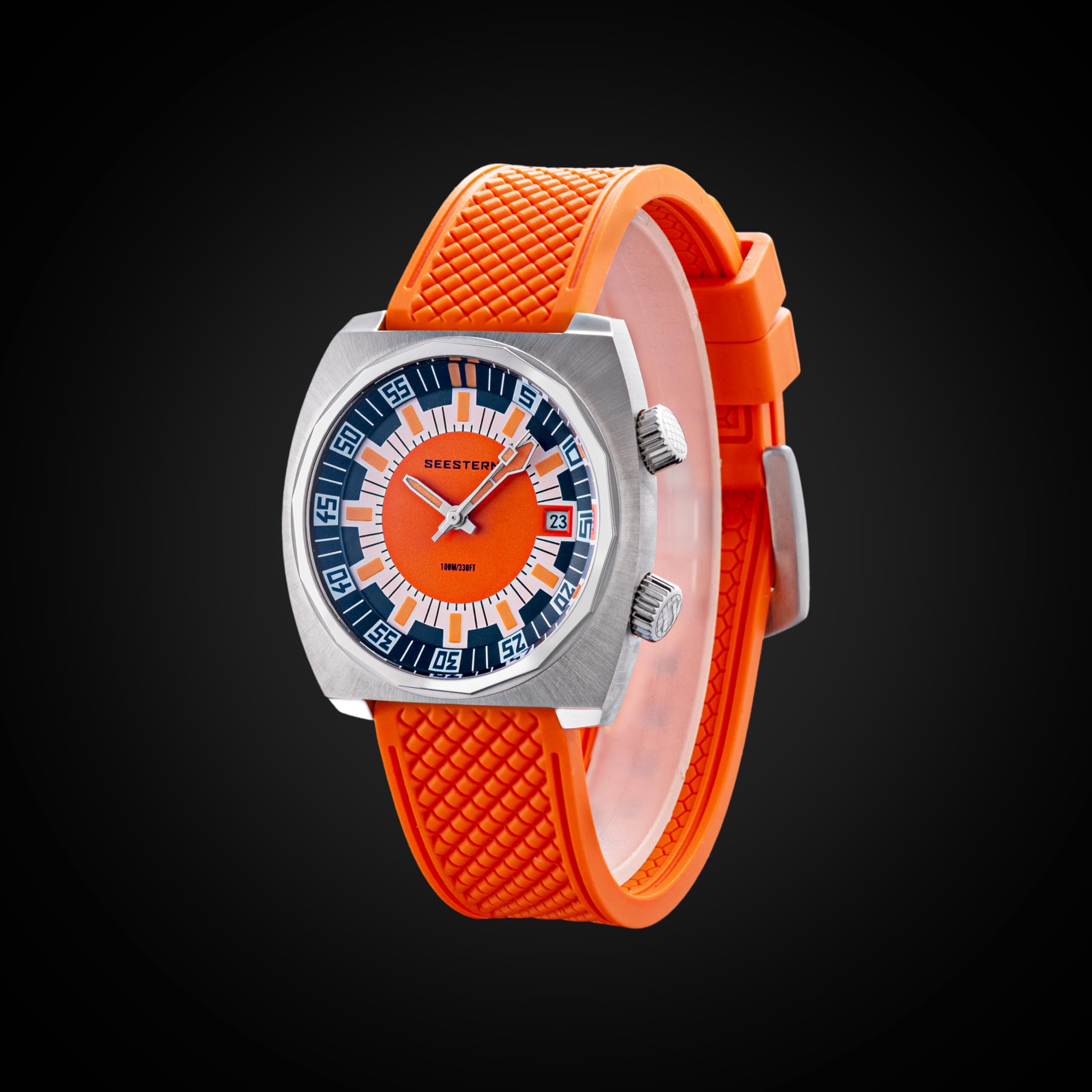 Sugess S471.01.O - Orologio sportivo meccanico da uomo, con lunetta interna, modello Seagull 1963
