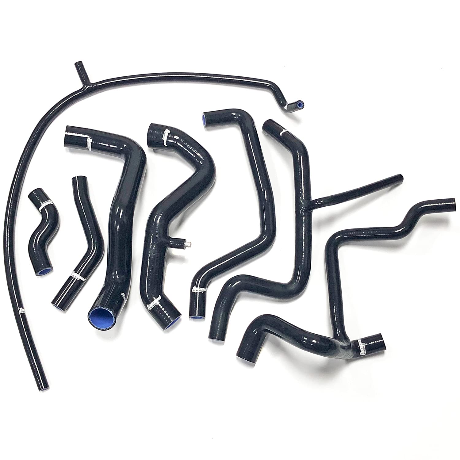Tucoolracing Heater Silicone Hose Kit fits (for Carrado 2.8L SOHC NA ABV Engine, Black)
