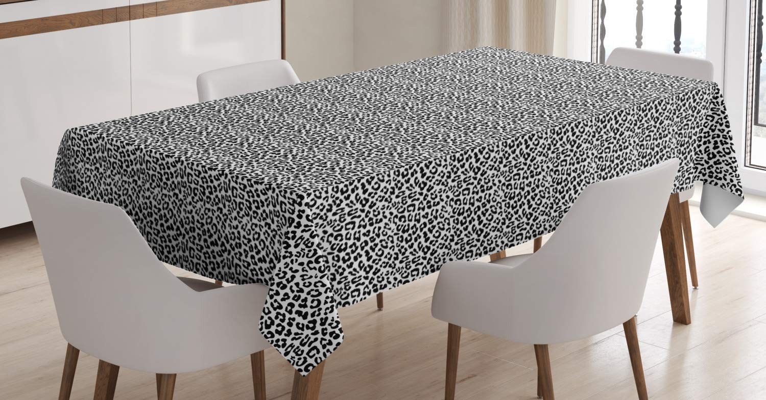 ABAKUHAUS Tovaglia Rettangolare Stampa Leopardo 140x240 Cm - Tovaglia Impermeabile In Poliestere, Antimacchia, Per Tavolo Da Pranzo E Cucina, Marrone Pastello