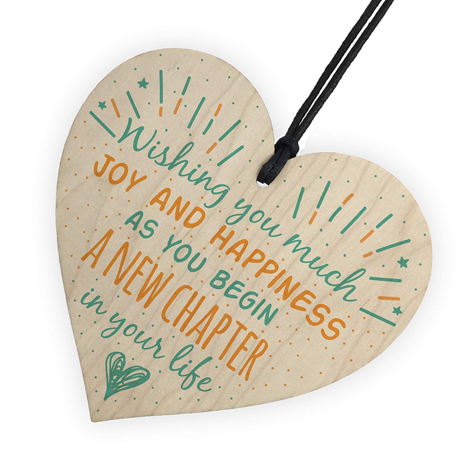 Red Ocean Multicolor New Chapter Colleague Heart Plaque Sign Friendship Friend Leaving New Home Thank You Goodbye Gift