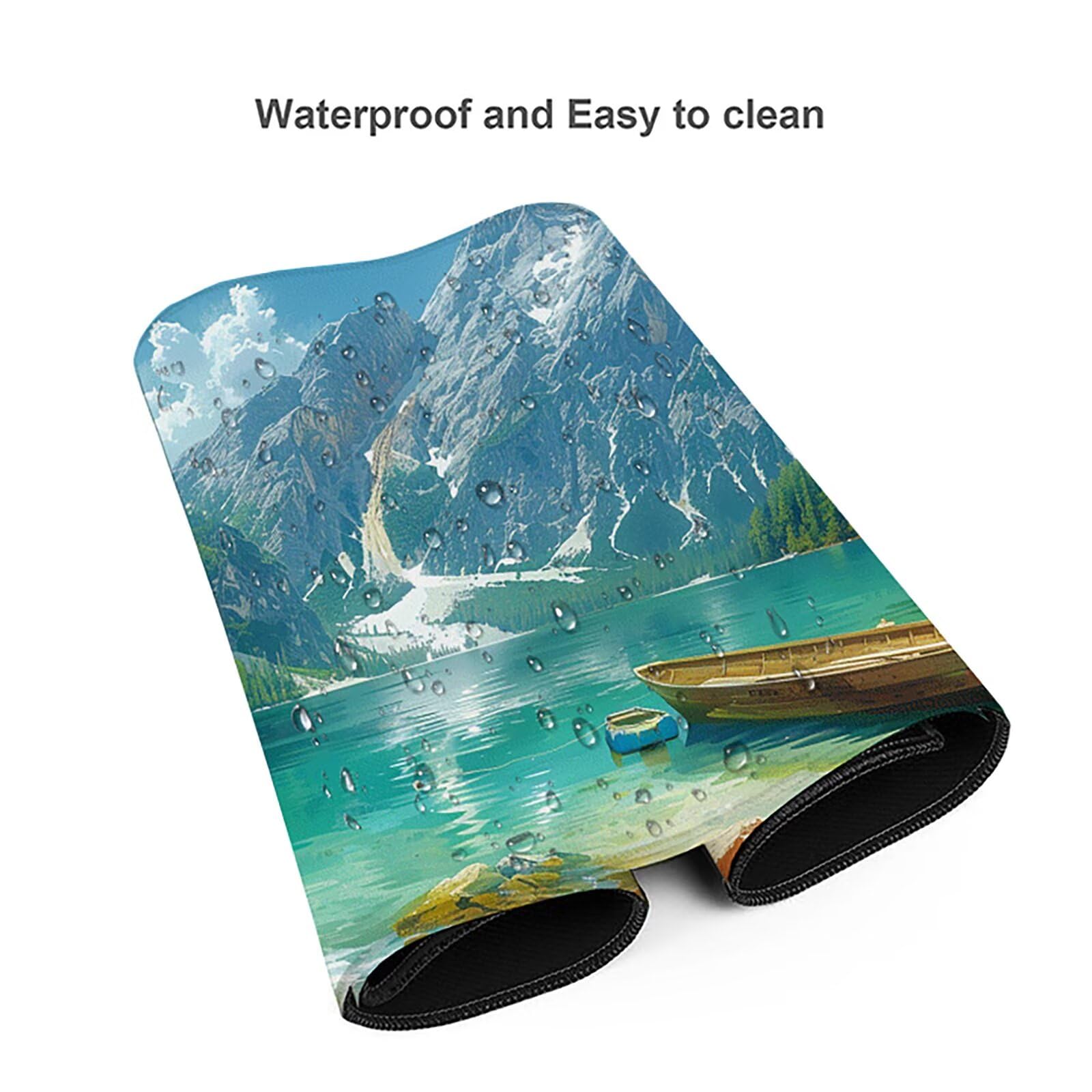 Paisaje Alfombrilla Ratón Gaming XXL 1500x800x3mm, Alfombrilla Gaming Verde Mousepad con Base de Goma Antideslizante Impermeable Desk Mat para Teclado y Raton Accesorios Gaming, Regalos de Hombre O-A