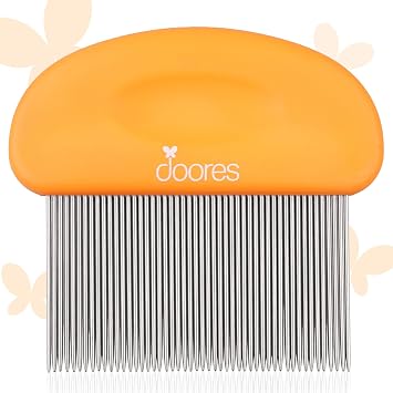 DOORES Tape In Extensions Remover Comb, Tape In Removal Comb with Stainless Steel Fine Teeth for Wigs & Hairpiece Adhesives Quickly & Easy Remove for All Hair Types Detangler Comb for Wet & Dry Hair