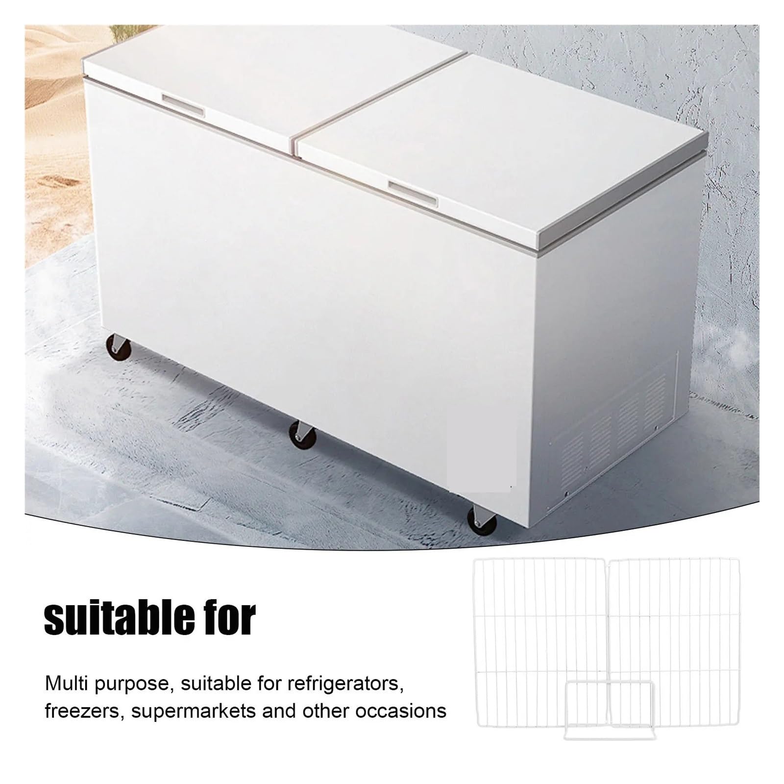 Separador para cajones del congelador Tablero de división hierro ajustable con divisor estante alambre for congelador for una fácil organización en refrigeradores