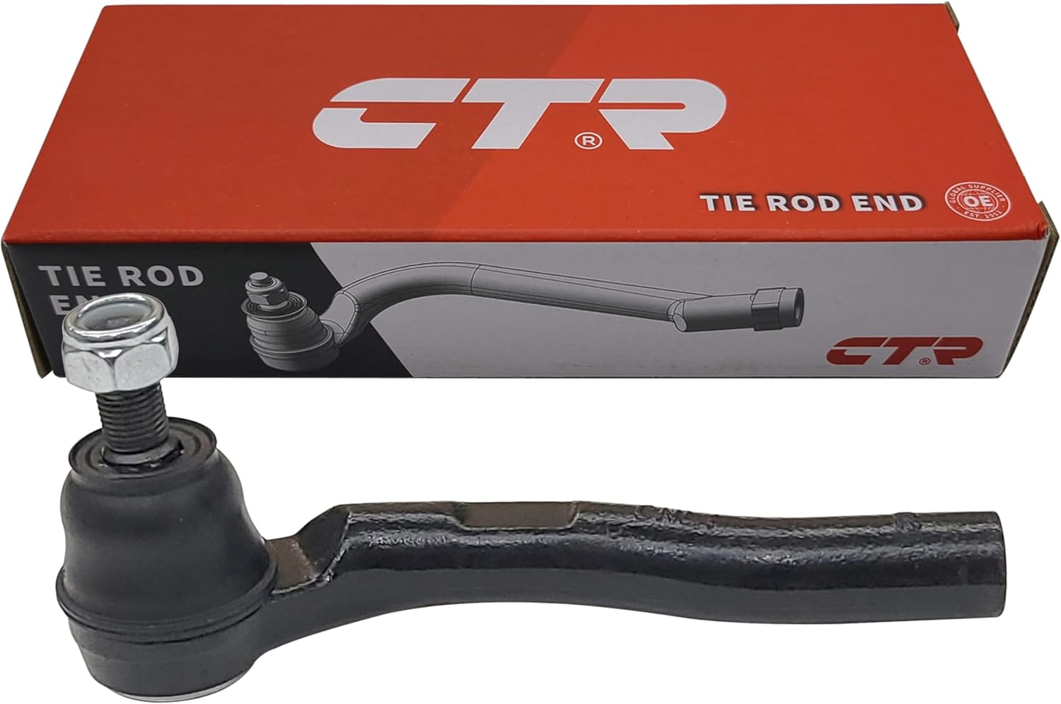 CTR CE0254R [OE Supplier] Front Right Outer, Right Outer Tie Rod End Compatible with HONDA Vehicles - Replaces 53540-T0A-A01, 53540-T0A-A11, 53540-T1G-E01, 53540-T1W-A01, ES801156, ES801156