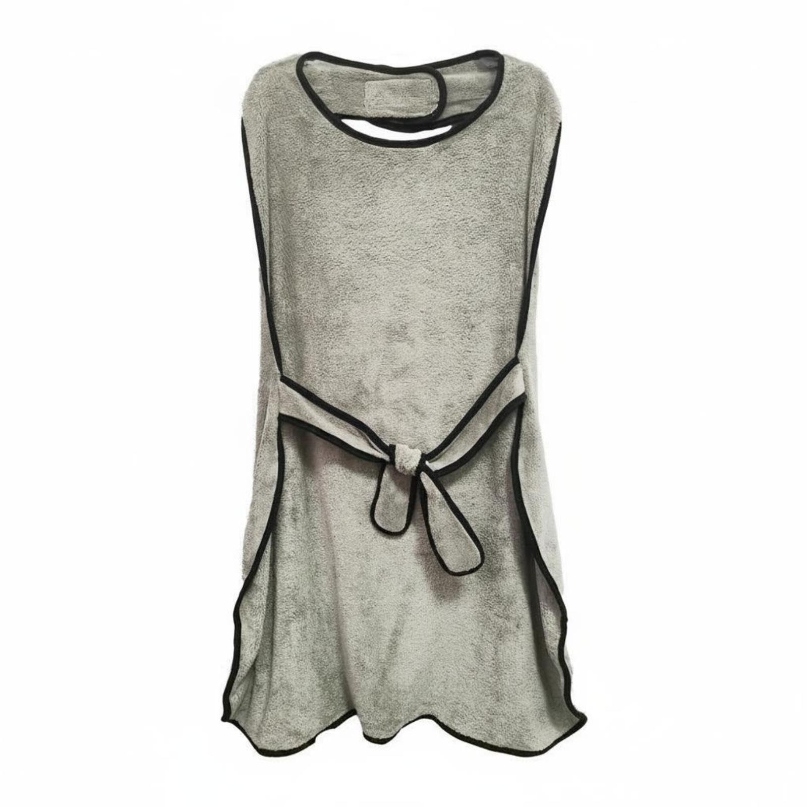 CALANDIS Pet Bath Towel Robe Sleeveless Coral Fleece Pet Robe Waist Tie Dog Gray-Black | Clothing & Shoes | Dog Supplies-image-14