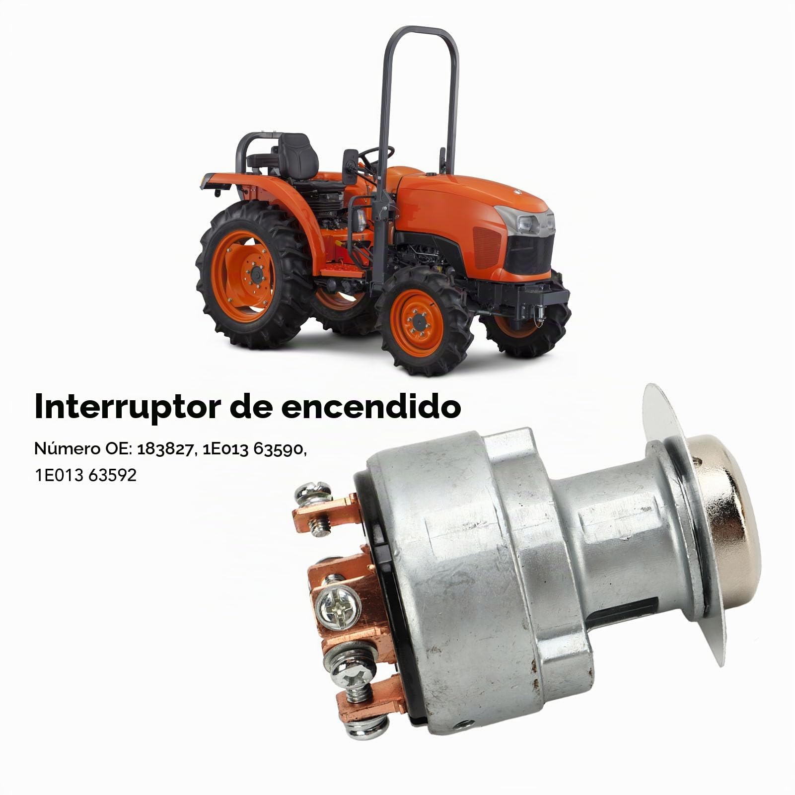 Interruptor de Encendido Interruptor de Llave de Encendido 183827 Interruptor de Encendido con 2 Llaves de Repuesto para Motor D722 D902 D1005 D1105 D1305 V1205 V1305