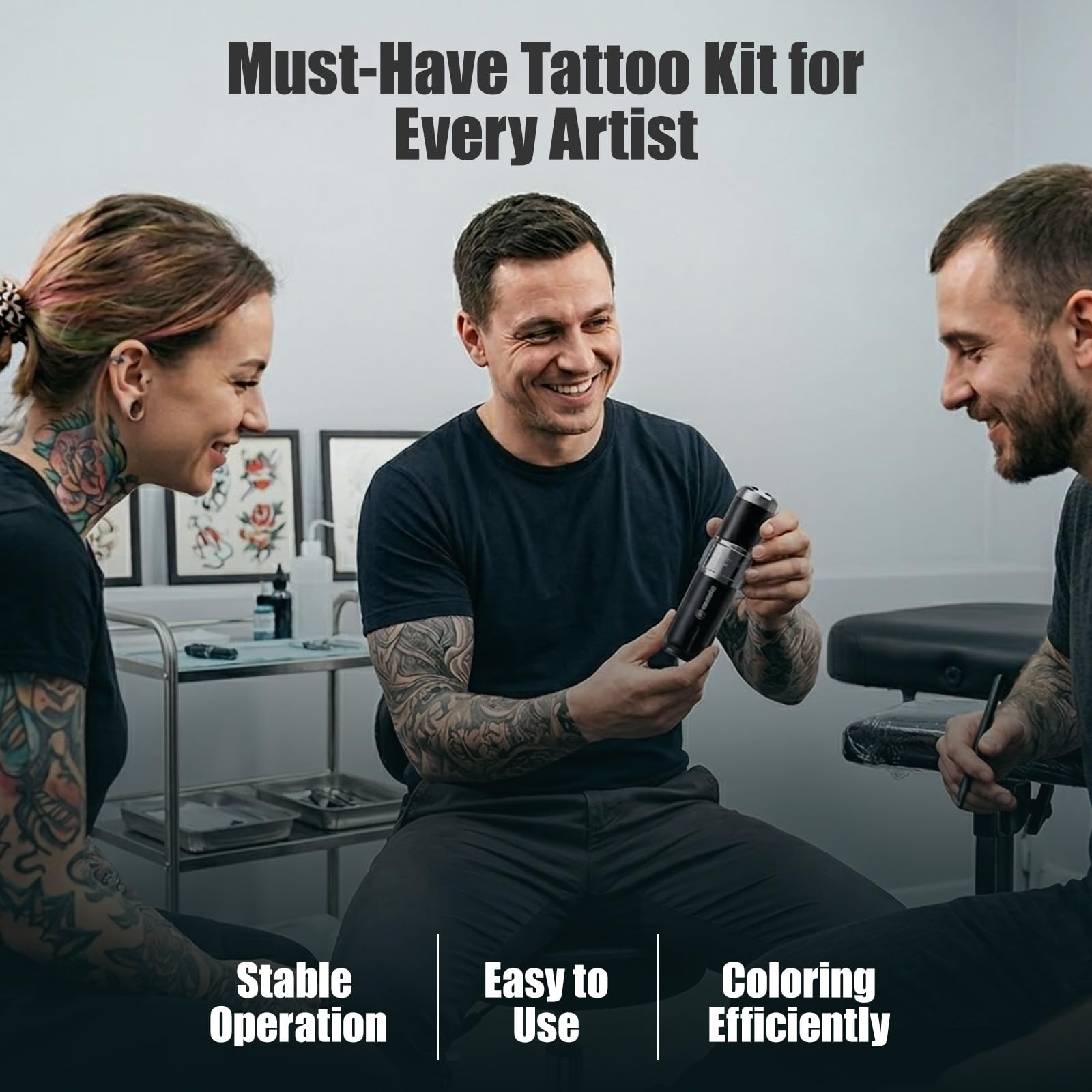 Amazon.com: Dragonhawk Wireless Tattoo Gun Kit 7 Adjustable
