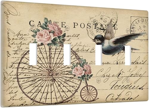 Vista 912 de Cubiertas decorativas de salida de estrella de mar playera, tablero de madera azul de concha de mar de 1 banda, decoración individual GFCI, placa