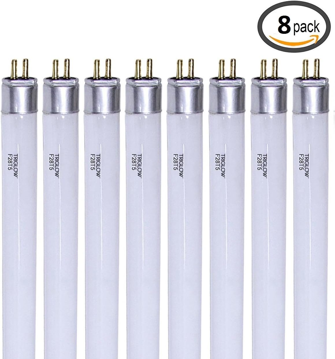 TriGlow (Pack of 8) F28T5/830 28-Watt T5 3000K Warm White Light Bulbs 8pc