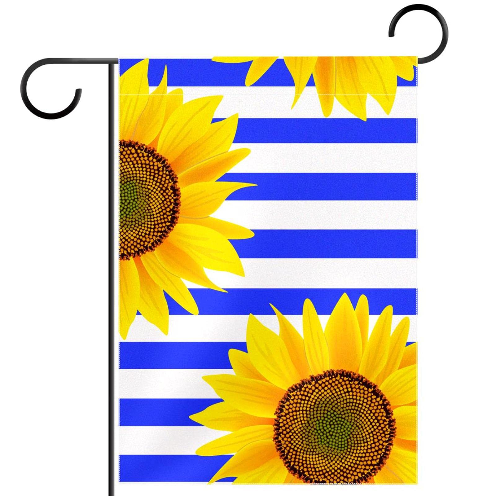 Drapeau de jardin en toile de jute double face aux finitions soignées