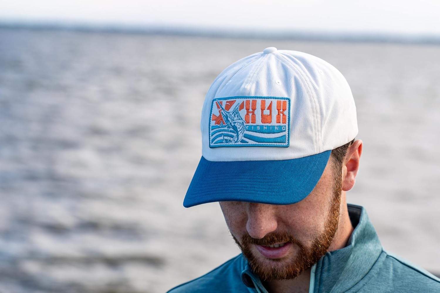 HUK Mens Fine Cord Unstructured Patch Trucker Hat, Casual Adjustable Cap for Outdoor and Everyday Wear - Image 3