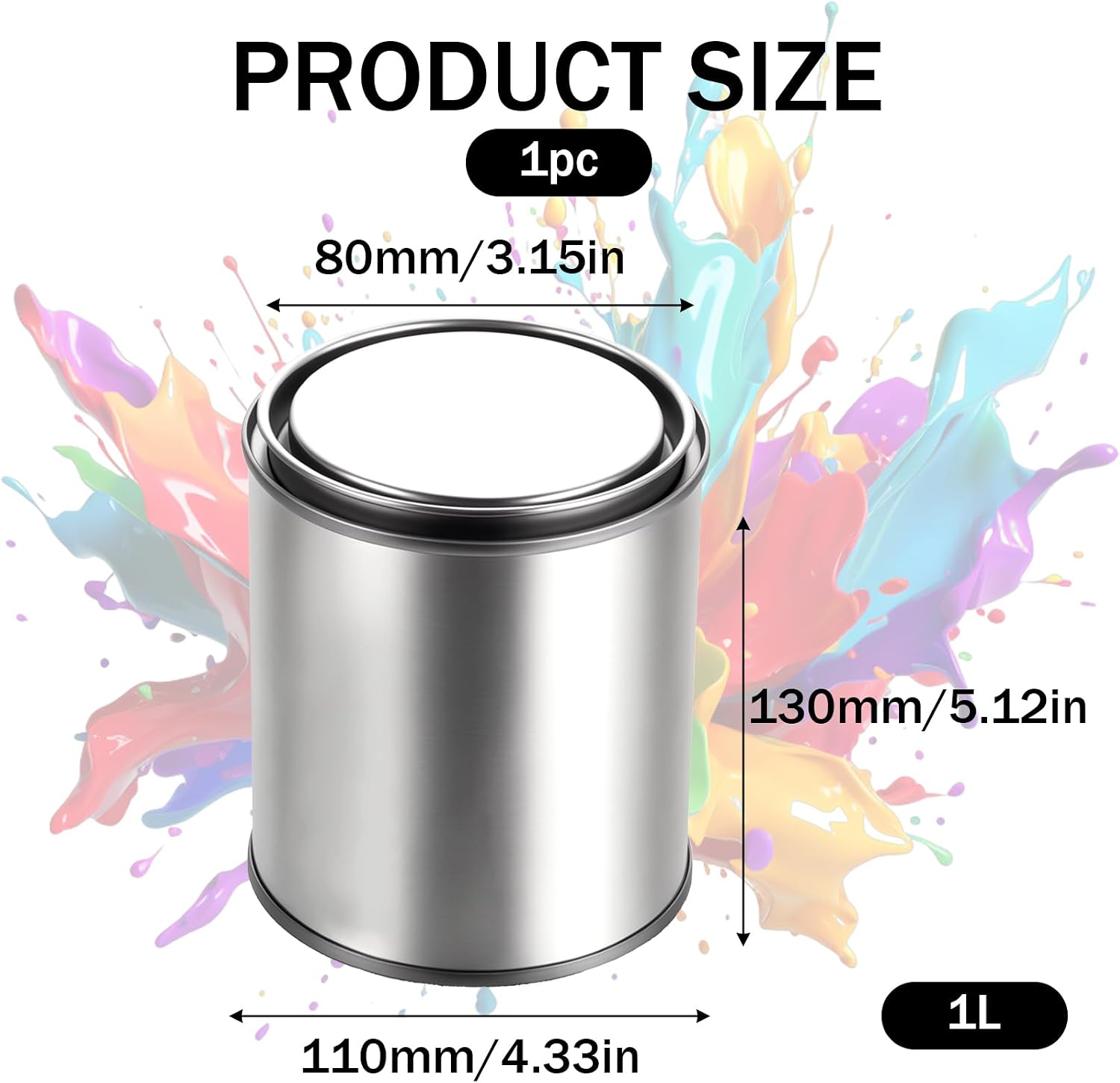 Empty Paint Cans with Lids 1 Quart Paint Storage Containers
