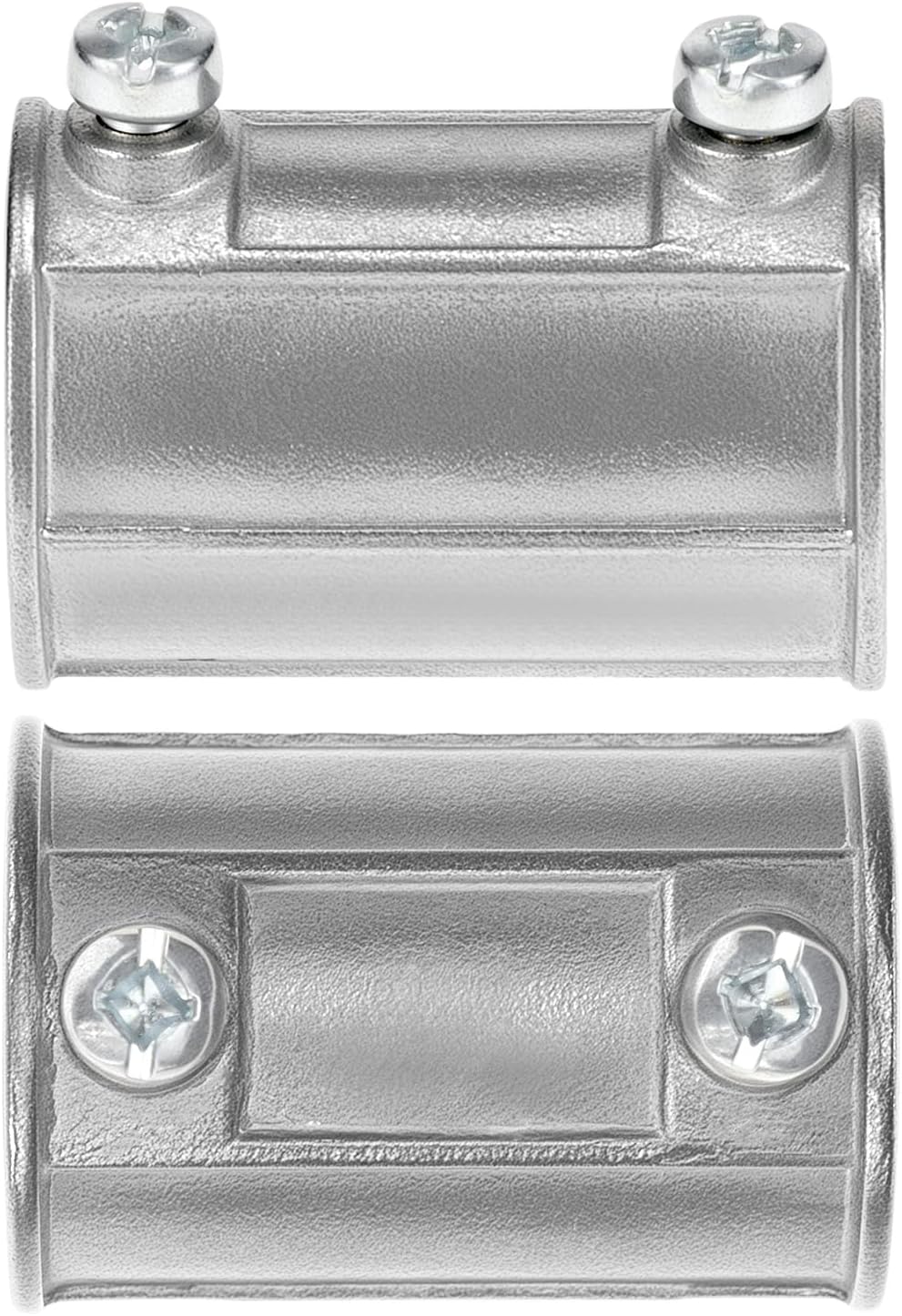 QWORK 3/4" EMT Set Screw Coupling 25-Pack, Die-Cast Zinc Alloy Conduit Connector, Electrical Tubing Joiner for Indoor Dry Locations
