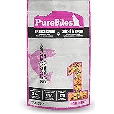 PureBites Salmon Freeze Dried Cat Food, 22 Ingredients, Made in USA, 8oz