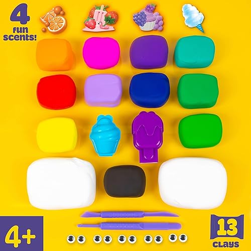 Miniatura 3 de Play-Doh Paquete variado aromático de arcilla seca al aire, arcilla seca al aire para niños, arcilla para modelar para niños, regalo de artes y