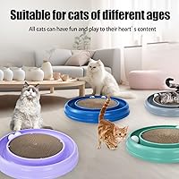 Vista 5 de Cat Scratcher Toy Ball Track for Indoor Cats,Round Interactive Scratching Board Exercise Set for Bored Indoor Adult and Kitten Mental & Physical