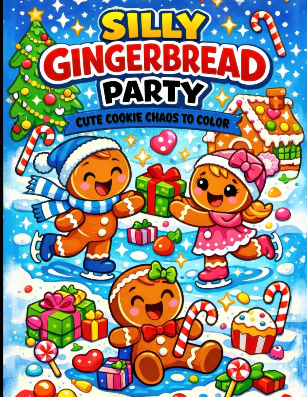 Silly Gingerbread Party Coloring Book: Cute Cookie Chaos To Color.
