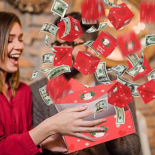 Miniatura 3 de Explosión de caja de regalo sorpresa, caja de regalo de explosión emergente para dinero, cajas de regalo de caja sorpresa de Feliz Navidad (20