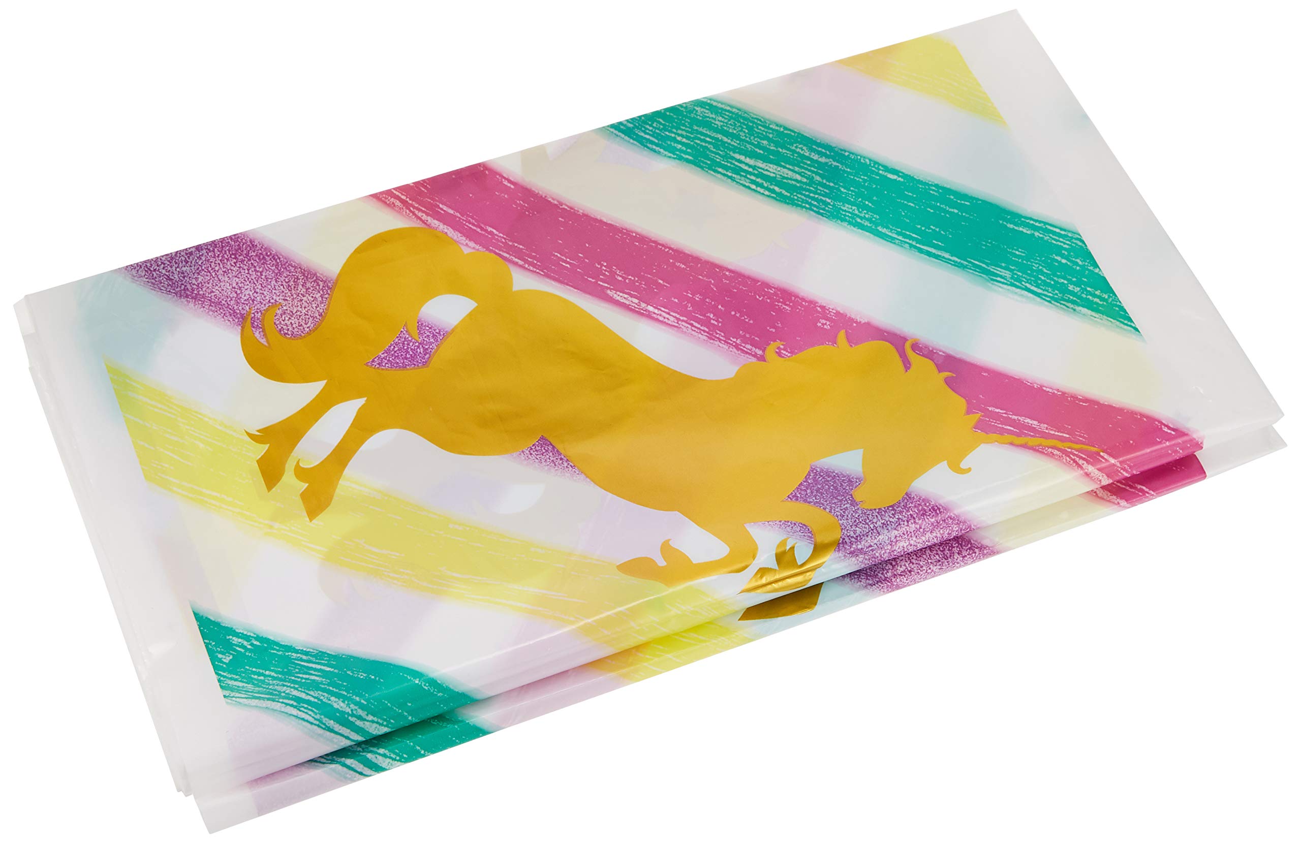MUMOO BEAR Unicorn Table Cover - Magical Unicorn Party Supplies For Kids Girls Birthday Wedding Baby Shower Decoration Disposable Print Plastic Tablecloth For Rectangle Table 130 × 220Cm