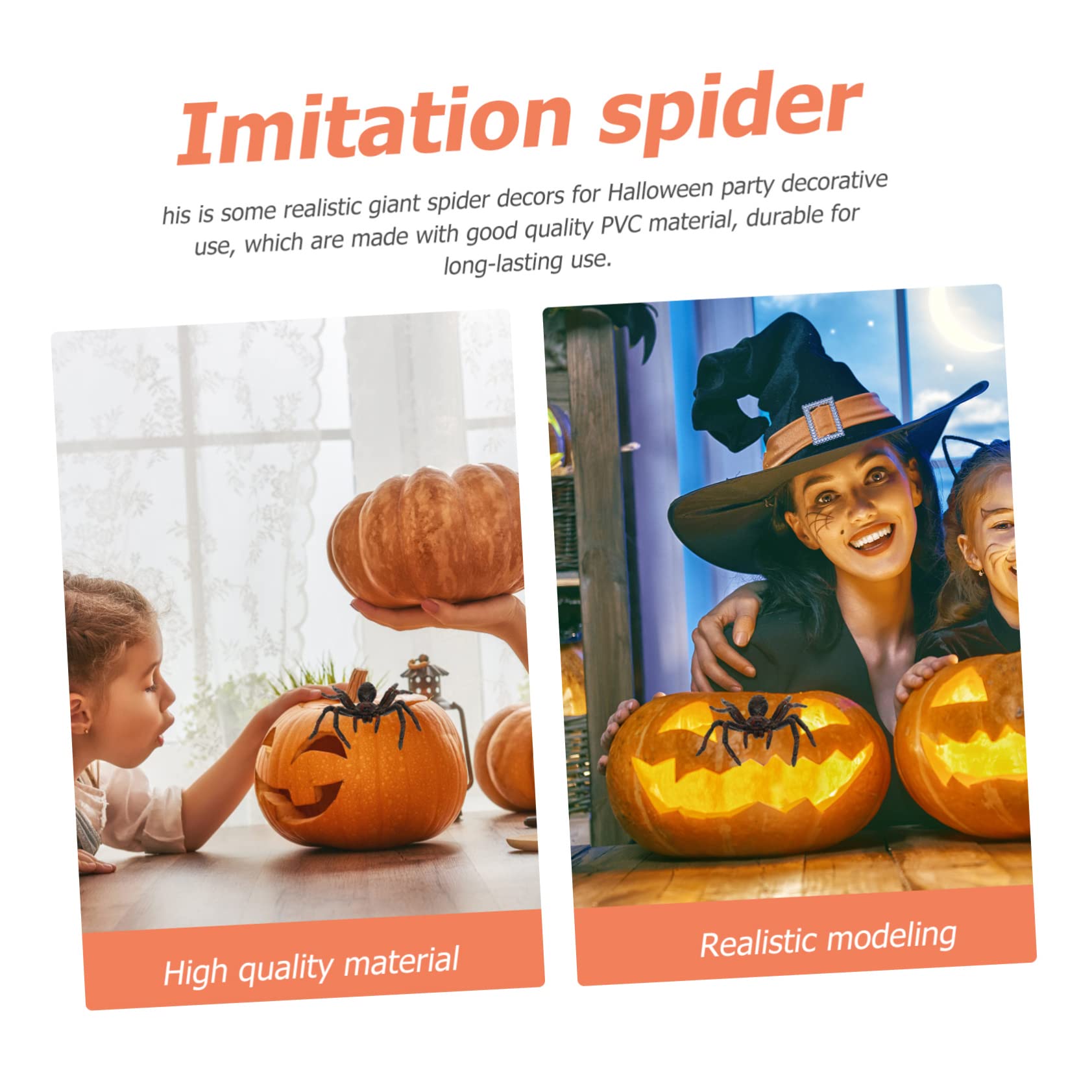 Toddmomy 7 Juegos 7 Juegos De Trampas para Insectos De Simulación De Arañas Falsas Decoración De Arañas De Halloween Accesorios De Araña Espeluznantes Arañas Móviles 3 Piezas * 7