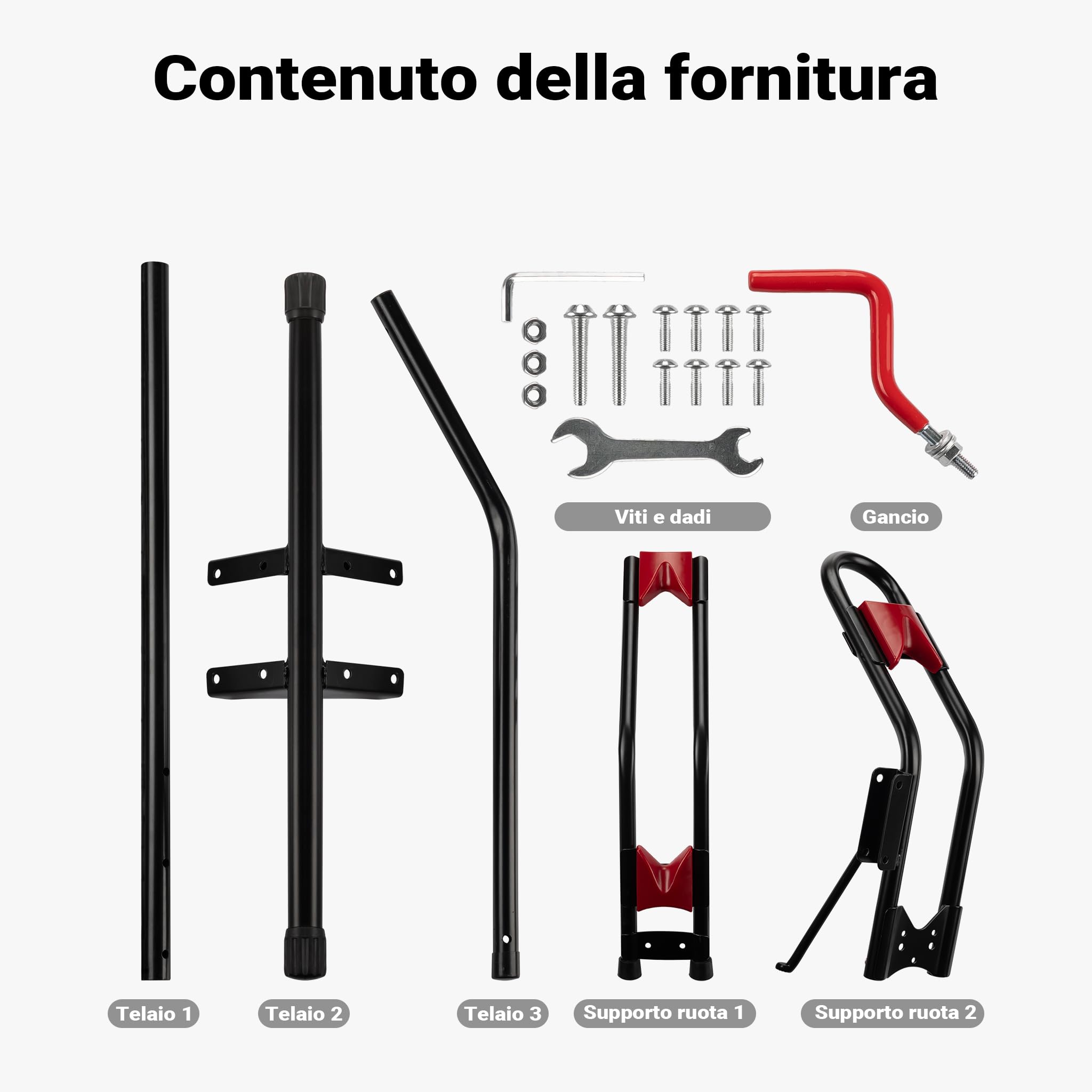 Wiltec Portabici da Terra Universale, Porta Bicicletta autoportante in Acciaio