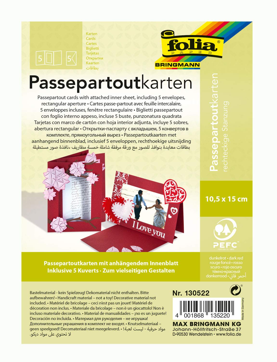 Doubles Cartes Vierges Avec Passe-partout Ovale - Inclus Enveloppes