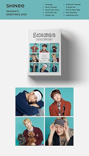 Shinee Season's Greetings - Juego de caledar, DVD+pósteres+juego de tarjetas fotográficas adicionales