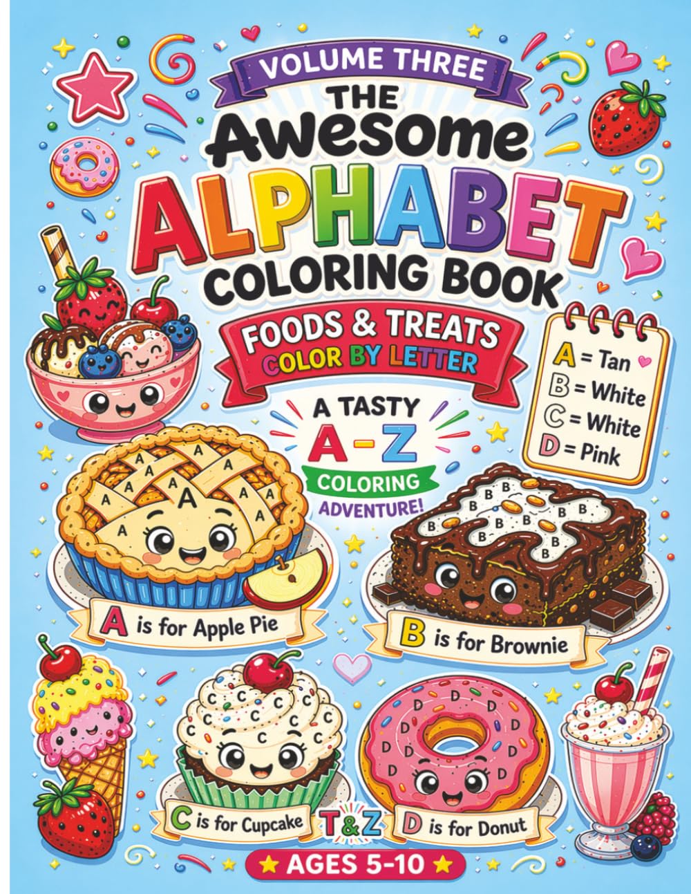 The Awesome Alphabet Coloring Book: Volume Three