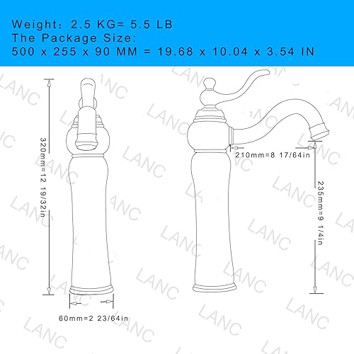 Miniatura 4 de Grifo de baño de oro rosa de mármol de café alto de lujo latón con recipiente de piedra emperador natural de una sola manija grifos de lavabo de un