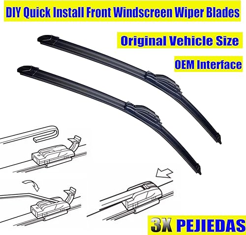Miniatura 2 de 3 limpiaparabrisas para Lexus GX470 2003-2009, limpiaparabrisas delantero + limpiaparabrisas trasero, estilo original de equipo original (22 + 21 +