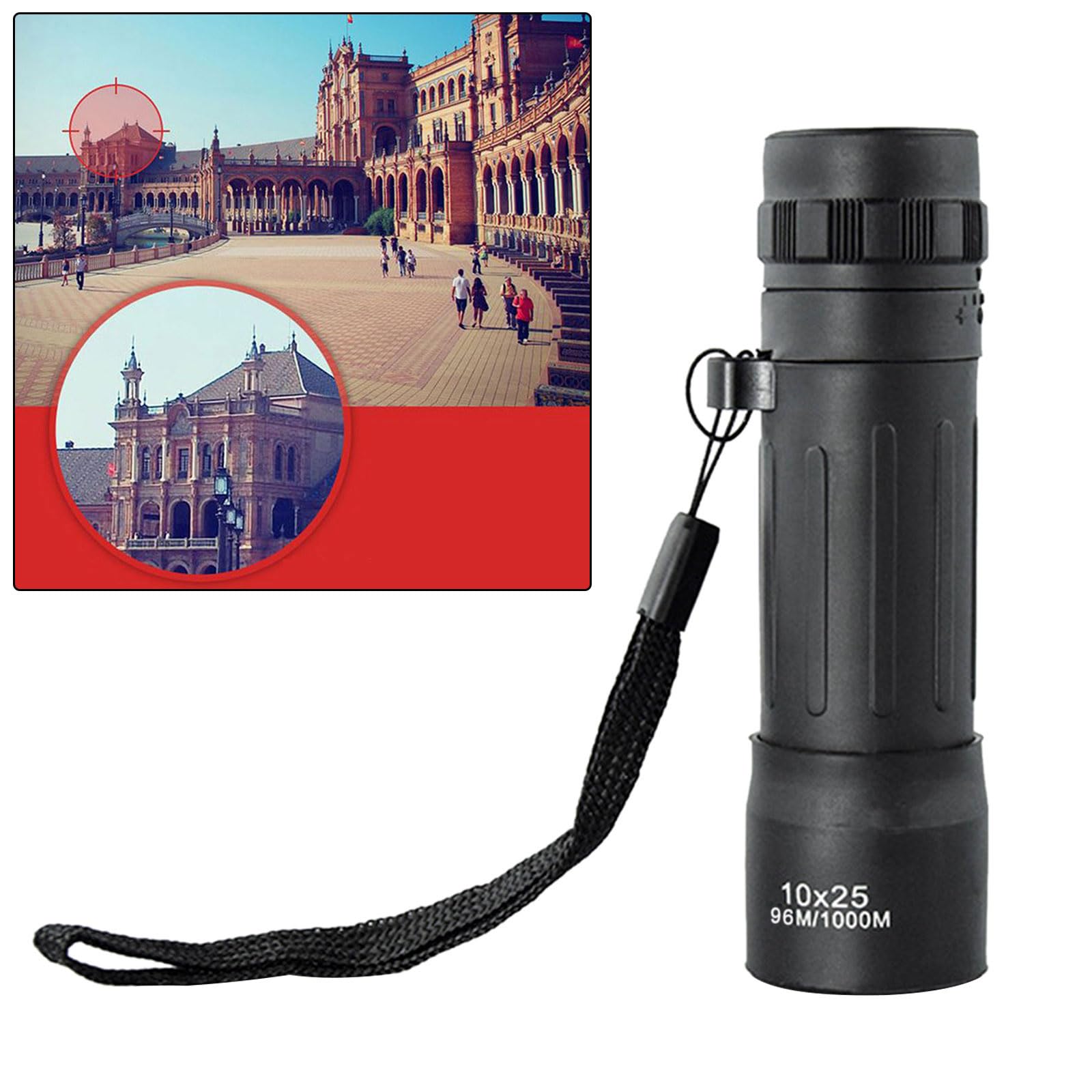 VOCUE 10x25 Monocular Telescopes, Portable Monocular Telescopes for Outdoor Mountaineering Bird Watching