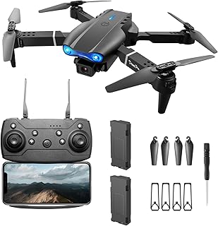 Drone FPV com câmeras 4K Dual HD, versão atualizada, quadricóptero RC para adultos e crianças, drone WiFi RC para iniciantes, vídeo ao vivo-E99 - Produto 10 mais recomendado com 3.1 estrelas