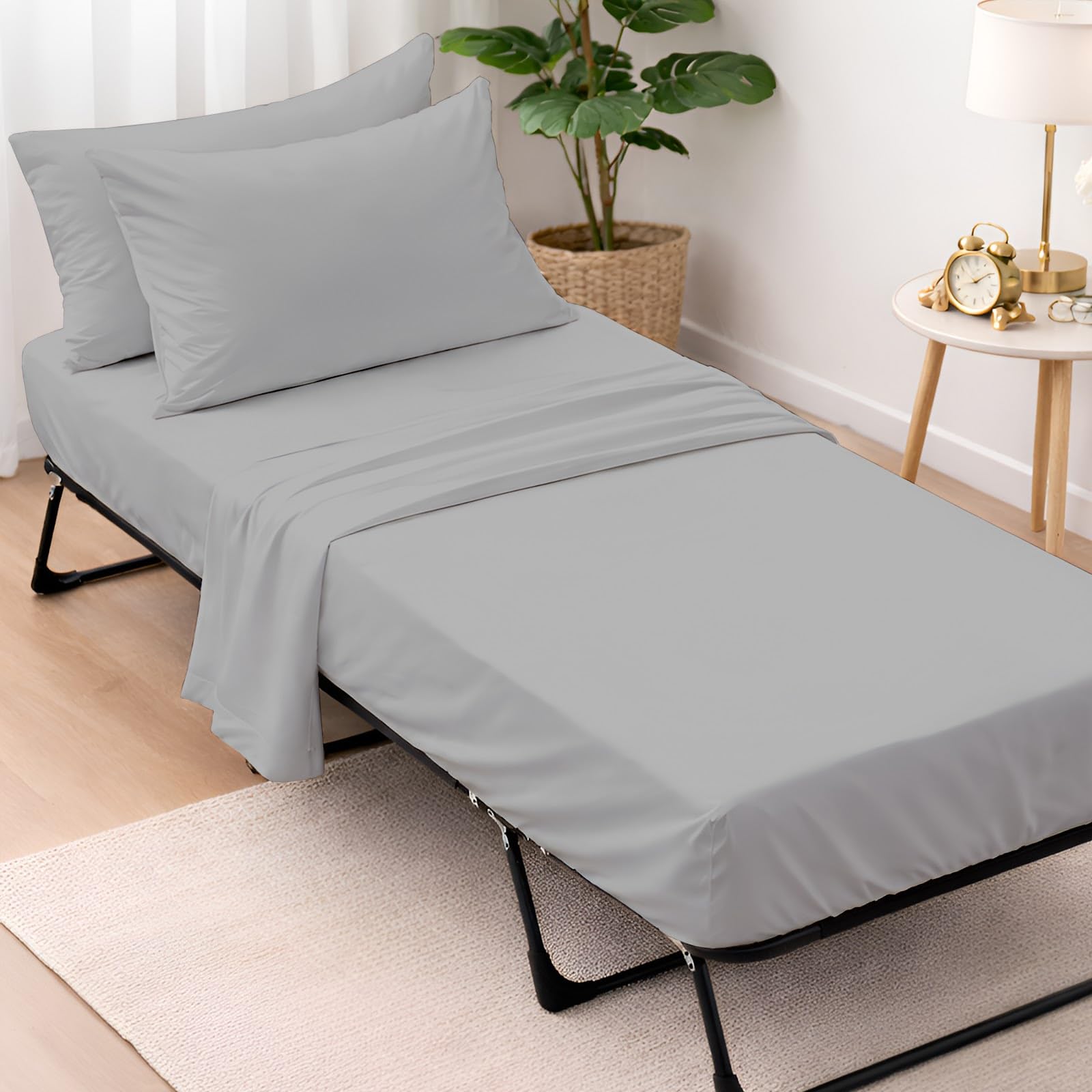 Ardenia Bedding - Juego de sábanas para Cuna (4 Piezas, 400 TC)