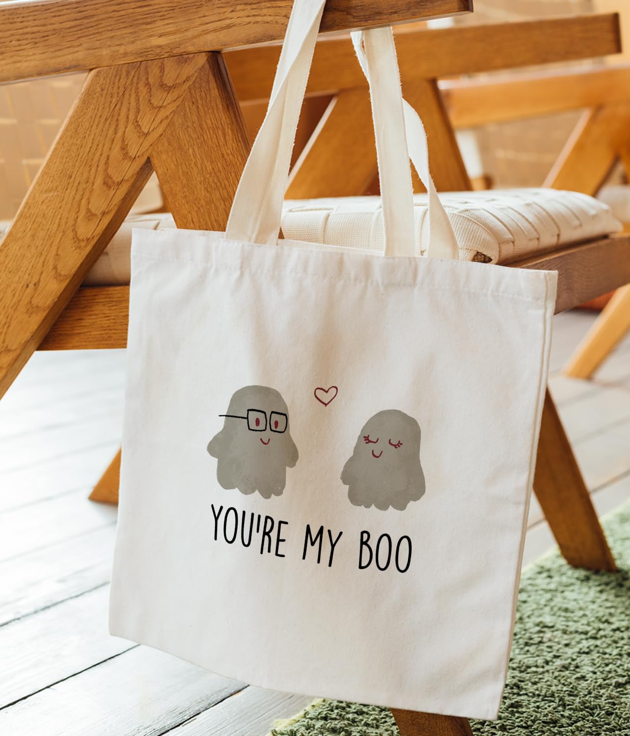 QIMIUTB Canvas Aesthetic Tote Bag Gift For Women Cute Tote