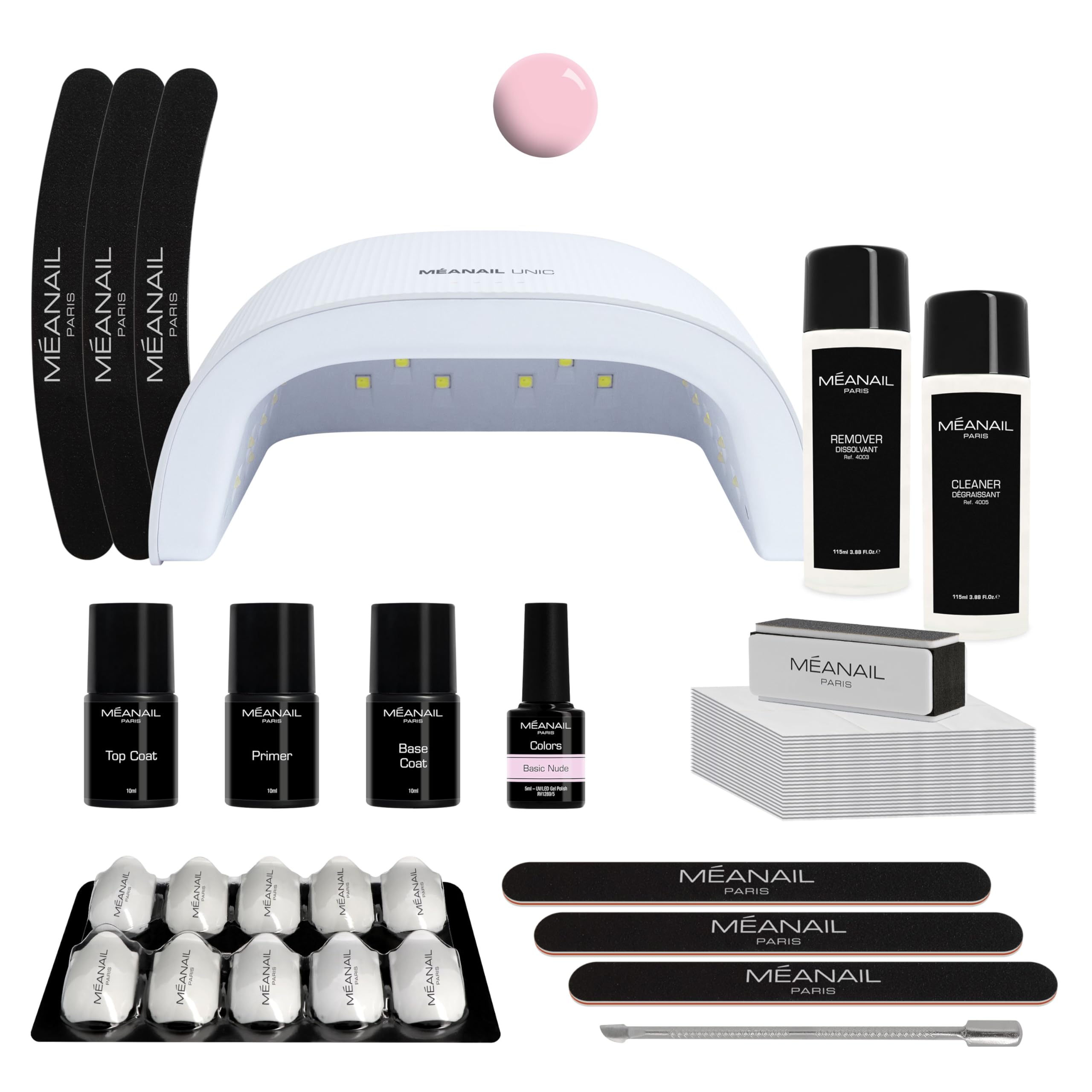 Lampara LED UV Secador de Uñas Esmalte Semipermanente Pintauñas Decoración de Uñas Kit Manicura y Pedicura Nail Factory Edition Basic White