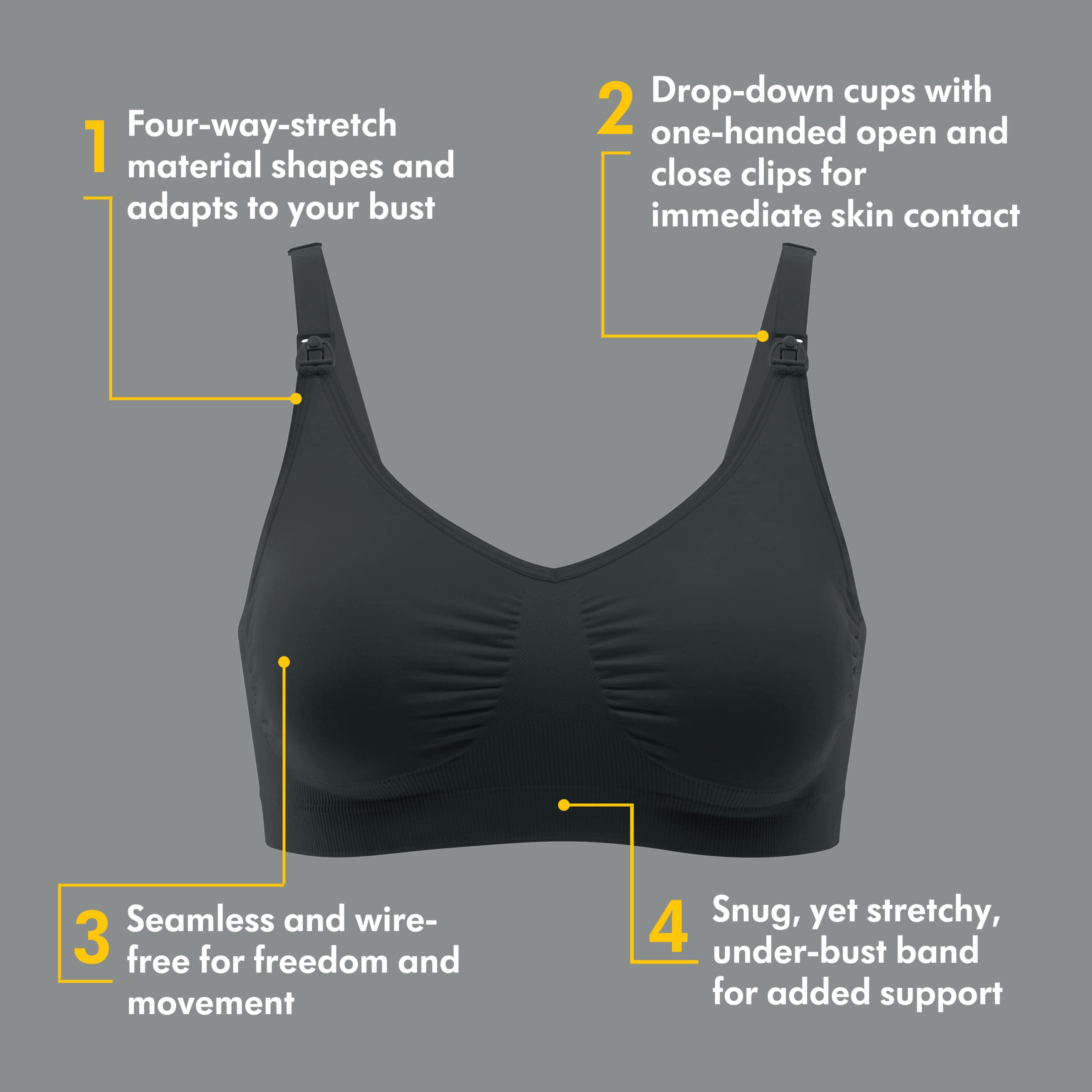 Medela - 101038826 - Biustonosz pielęgniarski - Kobiety - Czarny - S