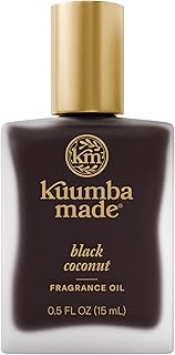 Kuumba Made Black Coconut Fragrance Oil, Long-Lasting Scented Oil Perfume Roller, Vegan, Alcohol-Free, 0.5 Fl Oz Fl Oz