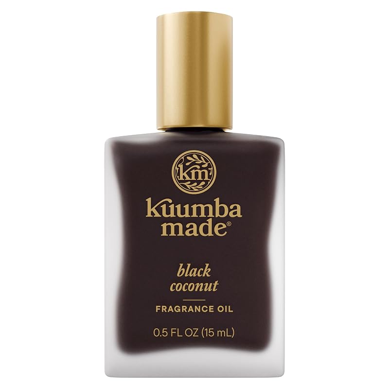 Kuumba Made Óleo perfumado Black Coconut em roll-on, sem álcool, 15 mL