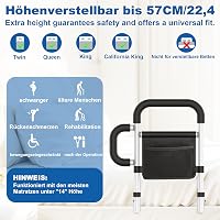 SANEWE Állókerettel Felkeléshez, Ágyhoz Rögzíthető Fogantyú, 160 kg Terhelhetőség, Állítható Magasság 7