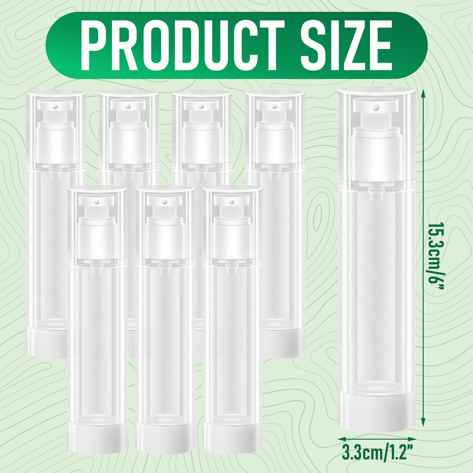 Airless dozownik z pompką, pusty, 50 ml, małe butelki podróżne do napełniania, produkty kosmetyczne do napełniania, butelki z pompką, do balsamu, kremu, żelu, szamponu, perfum, artykułów toaletowych