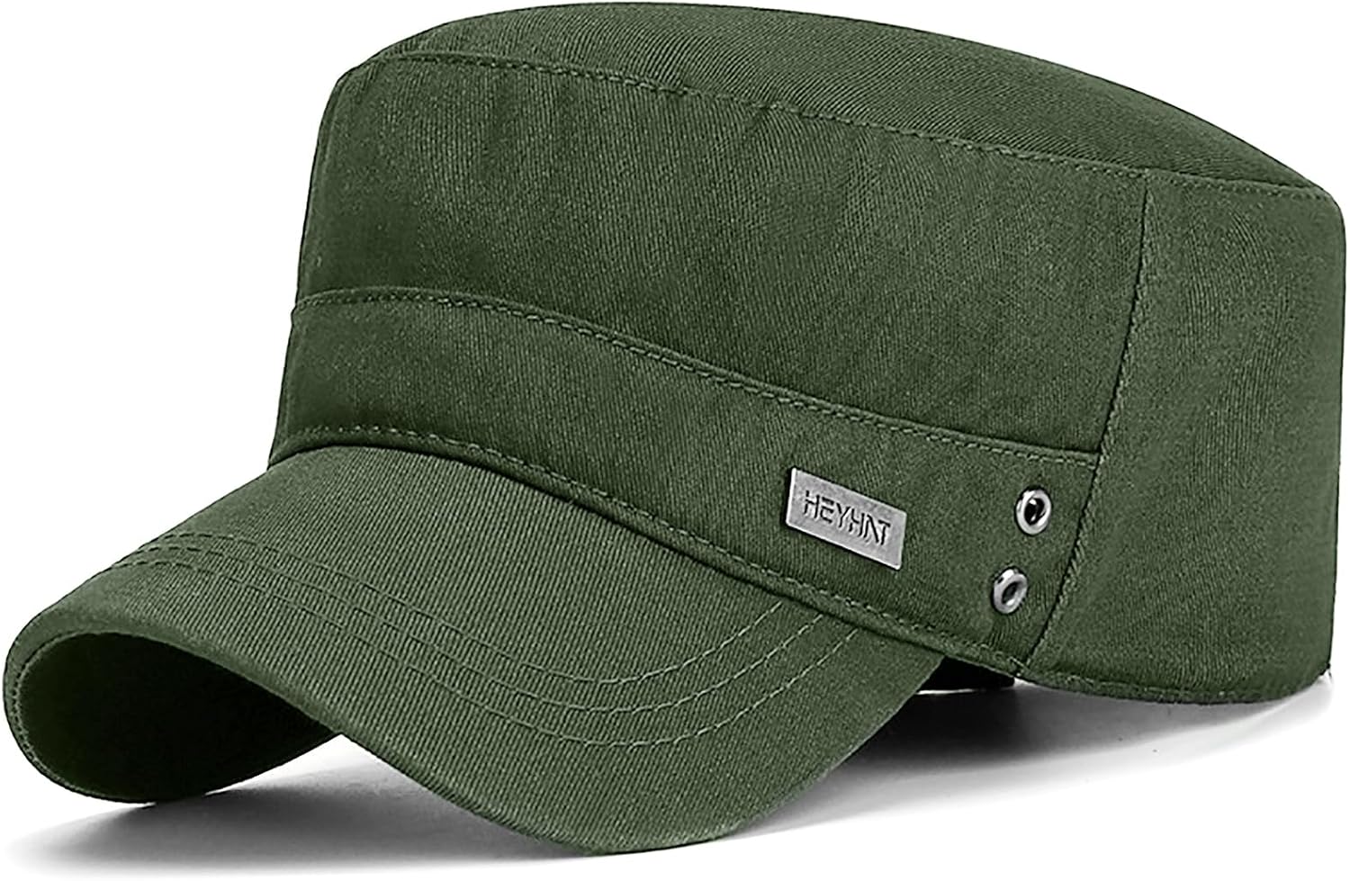 Cotton Military Caps for Men Women Unisex Flat Top Hat Adjustable Cadet Army Cap