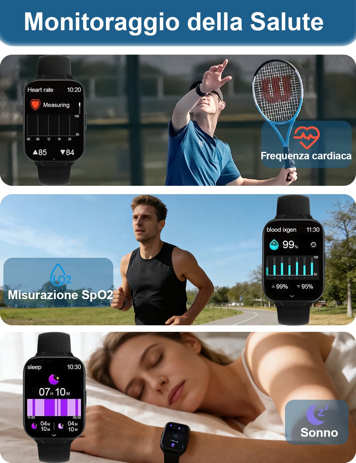 Smartwatch Uomo, Orologio Intelligente 1,83 Pollici con Chiamate Bluetooth, Impermeabile IP67, 100+ Modalità Sportive, Cardiofrequenzimetro, Monitoraggio Sonno, per iOS e Android