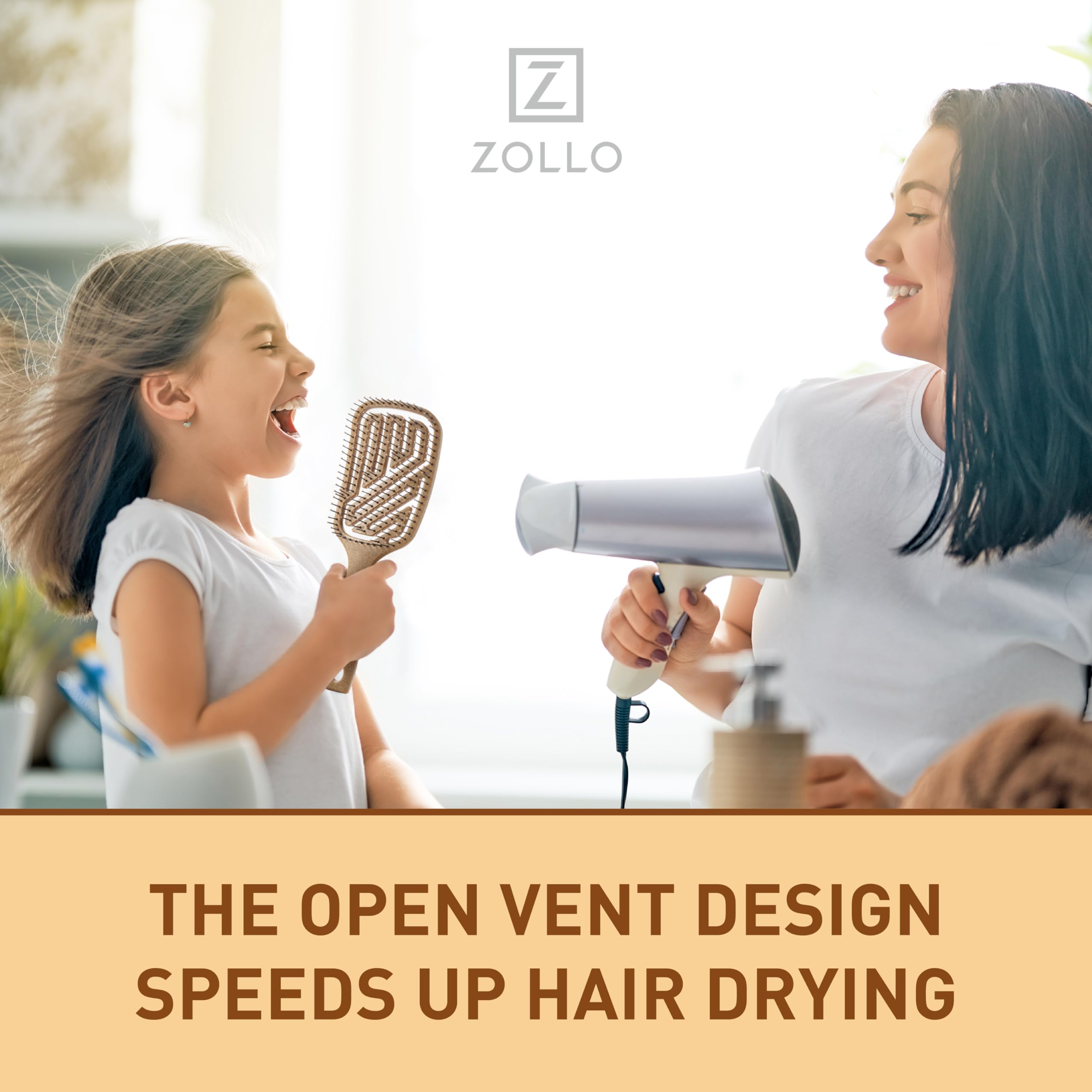 Cepillo de pelo natural flexible, diseño ventilado que acorta el tiempo de teñido