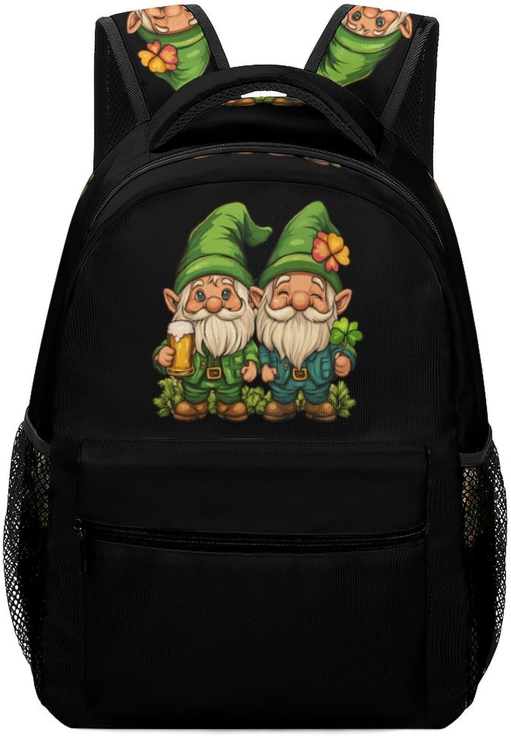Irish Gnomes Drunk Or Whatever Laptop Backpack Lightweight Travel Daypack Shoulder Bag for Men Women