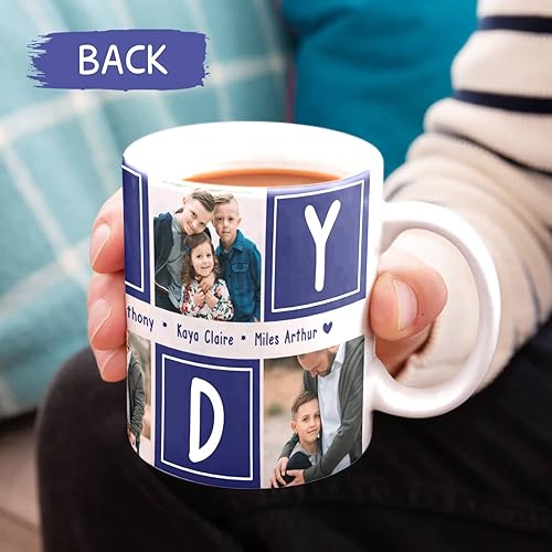 Miniatura 29 de Tazas de café personalizadas con foto familiar, tazas de collage de fotos personalizadas, regalo de la familia lo es todo, 11 onzas Taza Family Is