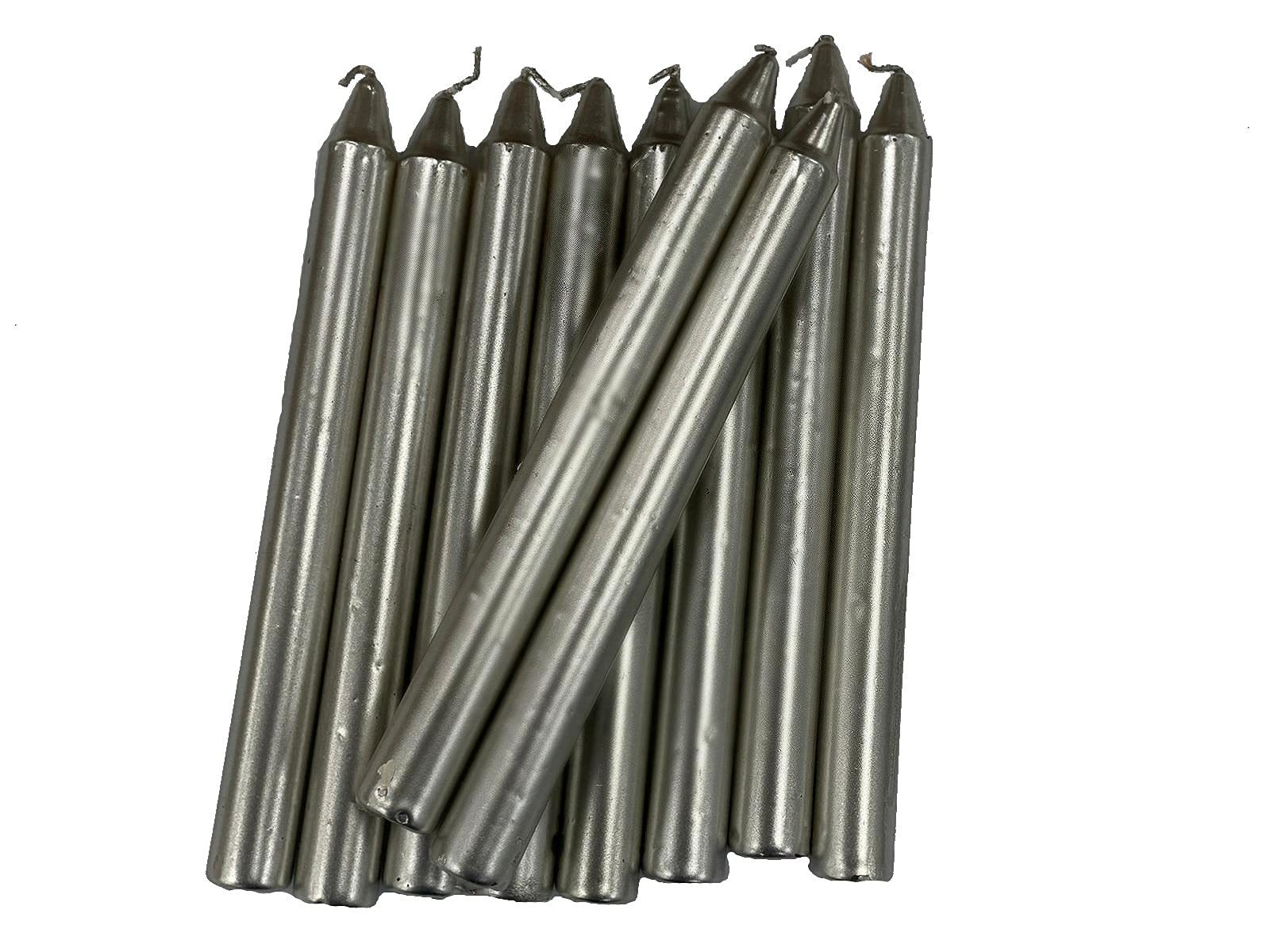 Shine Champagne Gold Dinner Metallic Coat Candles Non-Drip Tapered Candles Home Party Church 10 Pcs (Champagne Gold)